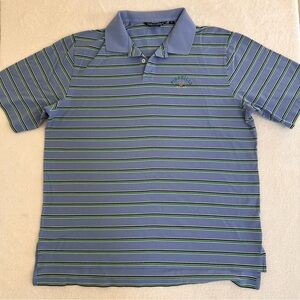 Polo Golf Ralph Lauren Men's Polo Shirt XL Blue Striped Short Sleeve Pullover